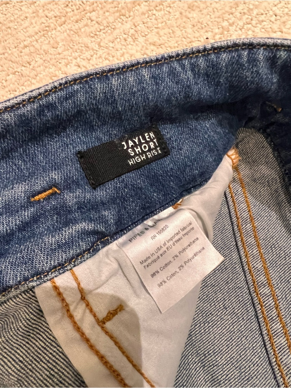 Veronica Beard Jalen High-Waist Blue Denim Shorts - Picture 7 of 8